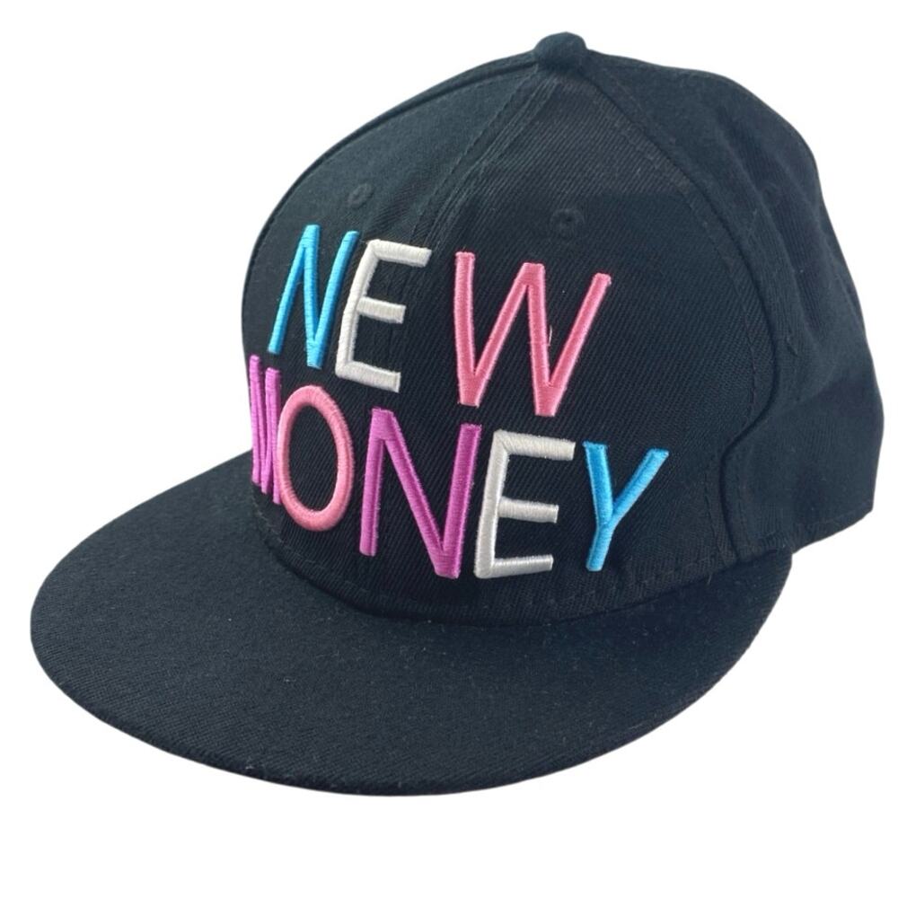 Rock Smith Black New Money Embroidered Multicolor Snapback Cap Hat One Size
